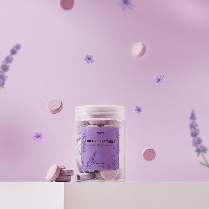 NOVAL Pedicure Spa Tablet - Fast Dissolving, Gentle & Portable Foot Soak for Softening Calluses & Hydrating Skin, Lavender Scent - Image 5